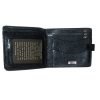 Keystone black fold over grained leather vintage wallet
