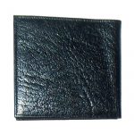 Arizona calf grained leather bifold black wallet