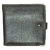 Brown hide leather bifold wallet