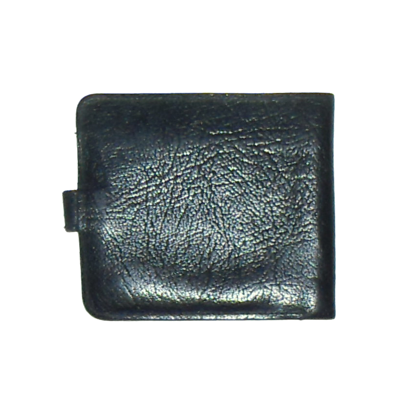 Black grained leather bifold wallet made in England