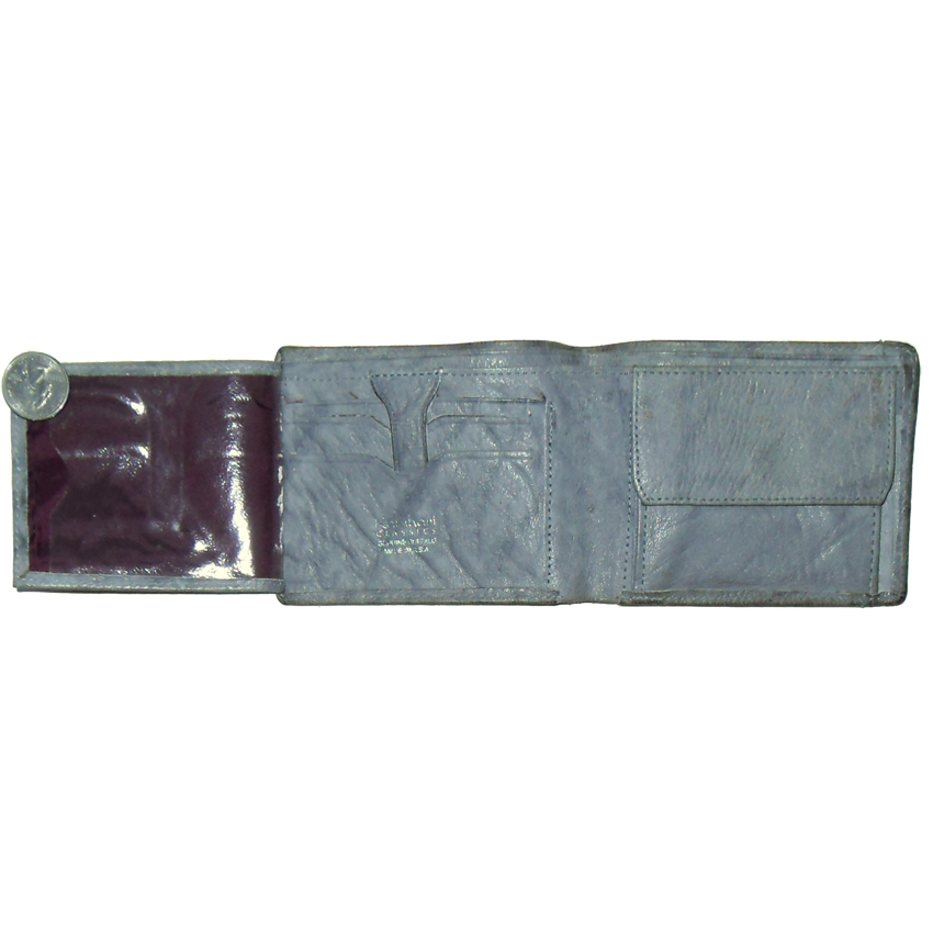 Kalahari Classics buffalo leather grey bifold wallet made in RSA