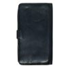 Soft black leather retro wallet
