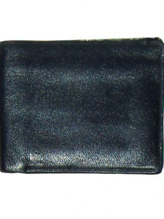 Black leather card and note bifold wallet