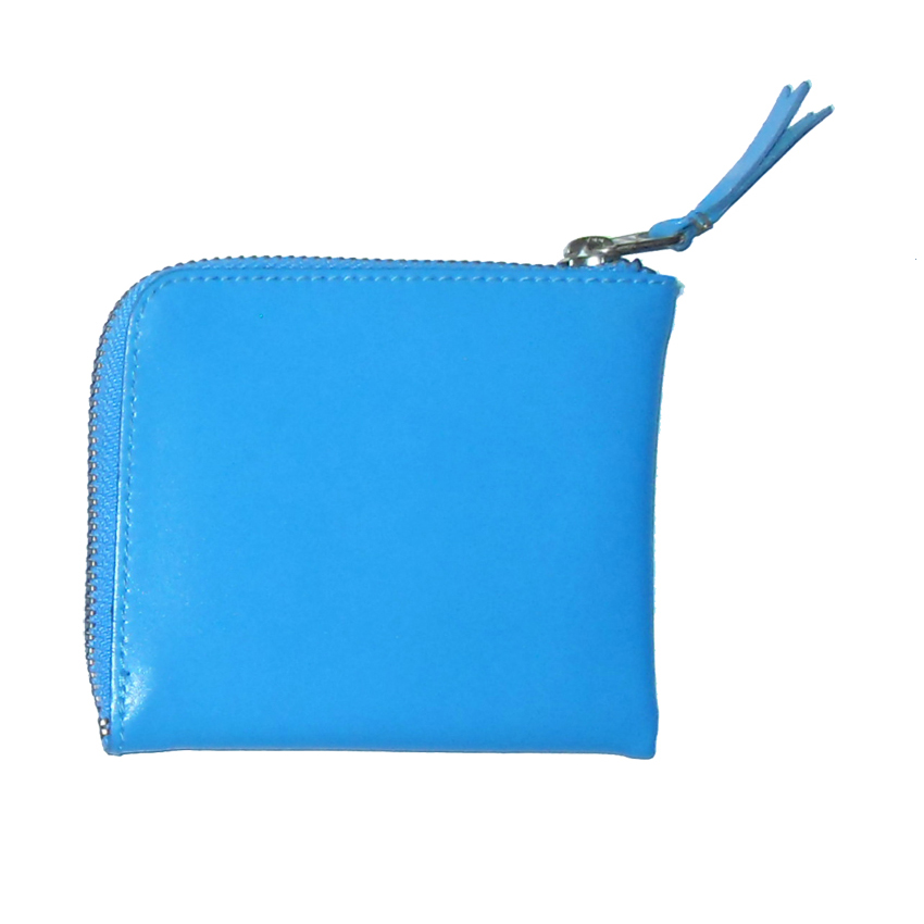 Comme Des Garcons blue leather coin wallet