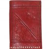 Red tooled leather small bifold wallet