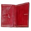 Red tooled leather small bifold wallet