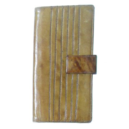 Italian ochre leather wallet