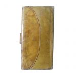 Italian ochre leather wallet