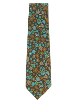 1970s Harry Fenton velvet floral print tie