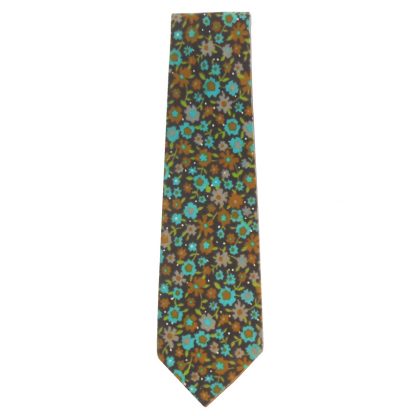 1970s Harry Fenton velvet floral print tie