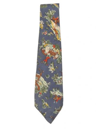 Liberty hand printed silk tie