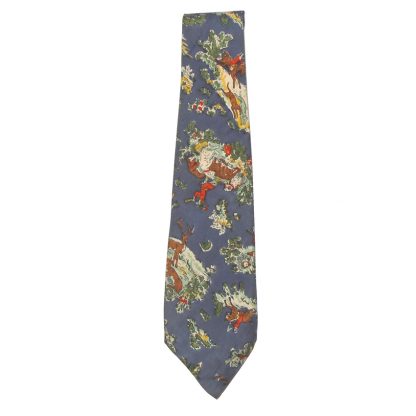 Liberty hand printed silk tie