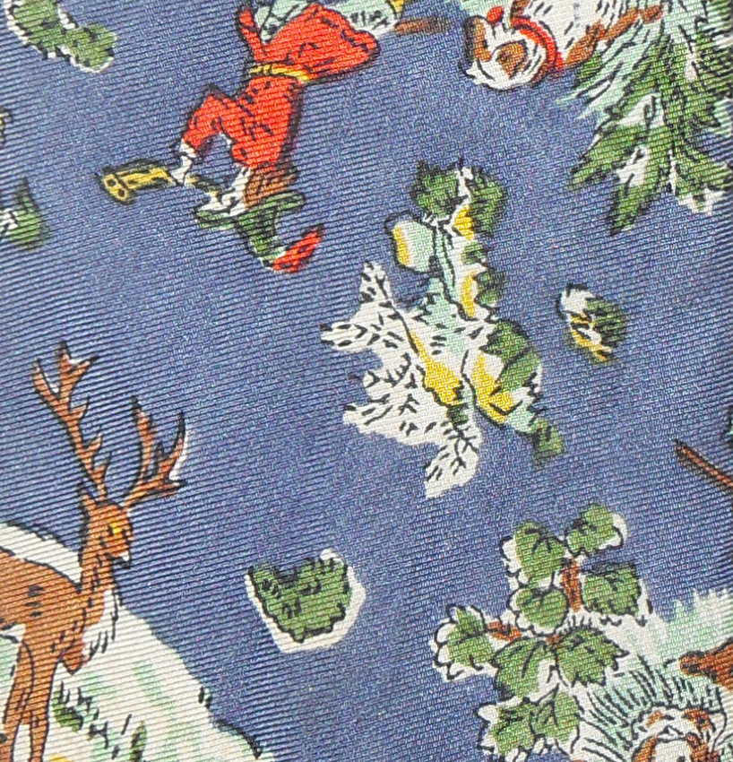 Liberty hand printed silk tie