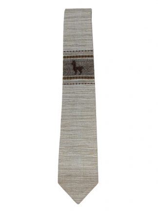 AAAA Peru hand loomed tie with a design of a llama