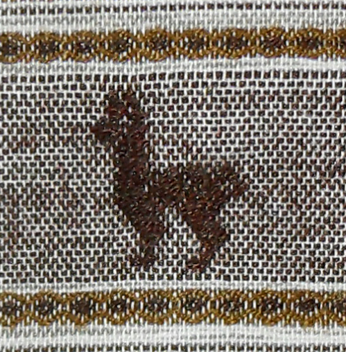 AAAA Peru hand loomed tie with a design of a llama