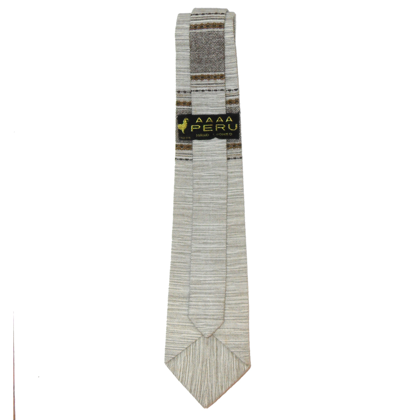 AAAA Peru hand loomed tie with a design of a llama