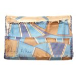 Blue and cream long Richard Allan silk scarf