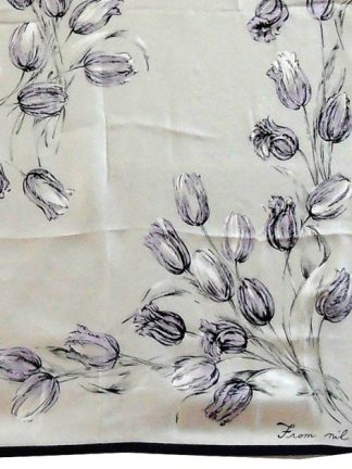 Tulip design silk scarf