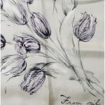 Tulip design silk scarf