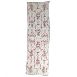 Cherub and urn design long silk chiffon scarf
