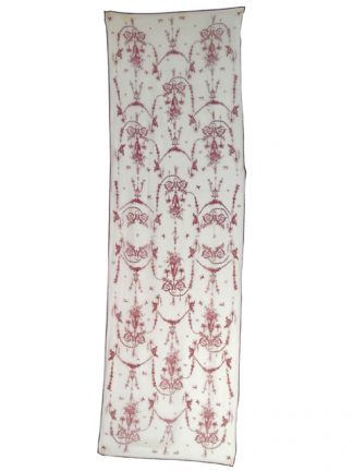 Cherub and urn design long silk chiffon scarf