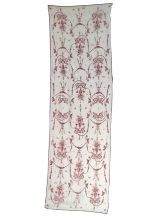 Cherub and urn design long silk chiffon scarf