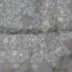 Anne Klein dark blue floral design chiffon scarf