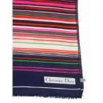 Long multi stripe silk scarf by Christian Dior Paris