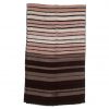 Lanvin Paris long silk scarf with brown stripe design