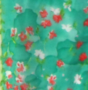 Blumarine long silk floral design scarf