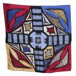 Richard Allan abstract design silk scarf