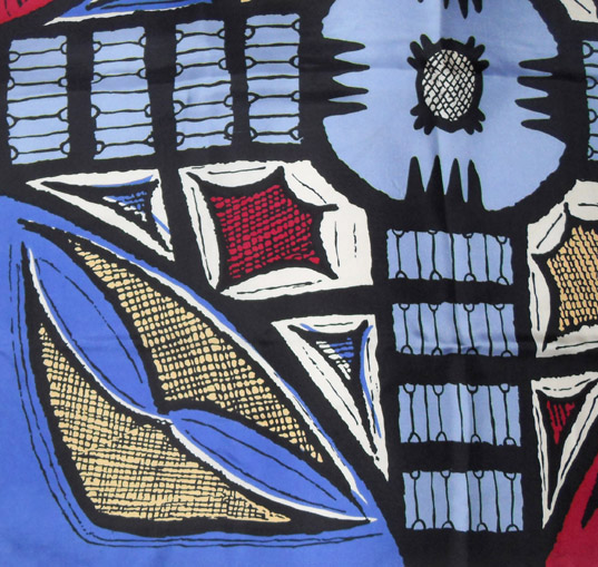 Richard Allan abstract design silk scarf