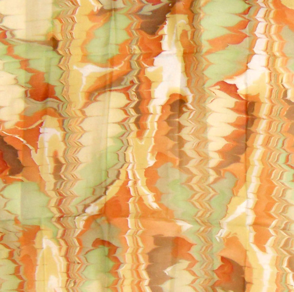 Marbles - handprinted in London - marbled silk scarf - Robert Ashley