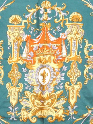 Talbots classic heraldry design silk scarf