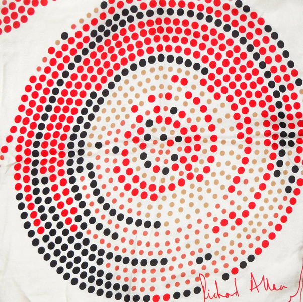 Richard Allan spot design silk scarf