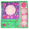 Brightly coloured floral silk scarf by Staron Paris