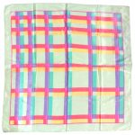 Echo silk scarf with a design of brightly coloured squares