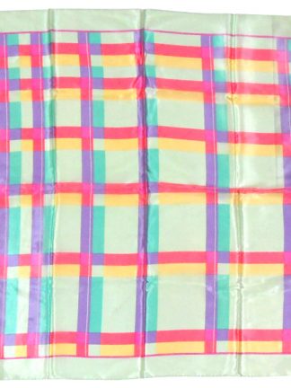 Echo silk scarf with a design of brightly coloured squares