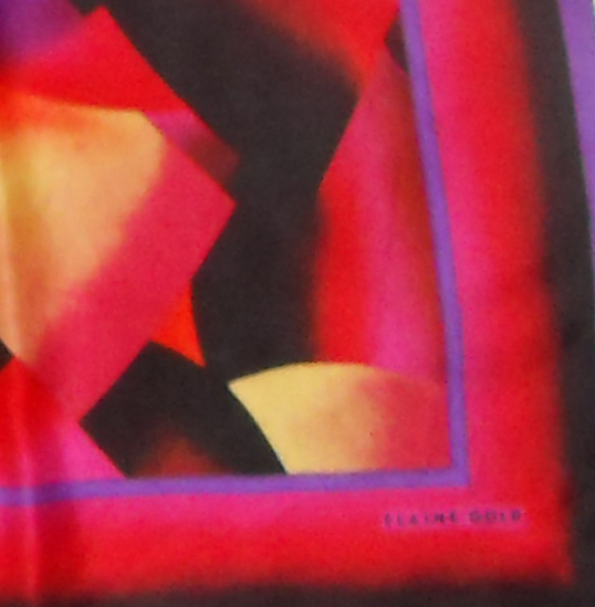 Elaine Gold abstract design silk scarf
