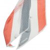 Elegant long textured silk scarf by Cacharel for Glentex in peach grey and white