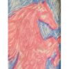 Colourful horses design silk scarf