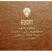 Gucci 1978 brown and gold butterfly design silk scarf