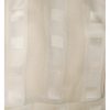 Handrolled edge cream silk satin and chiffon scarf