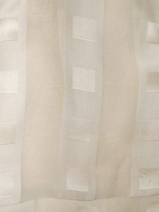 Handrolled edge cream silk satin and chiffon scarf