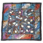 Liberty of London silk scarf with an abstract design of tulips