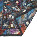 Liberty of London silk scarf with an abstract design of tulips
