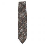 Emilio Pucci silk tie with a design in shades of brown