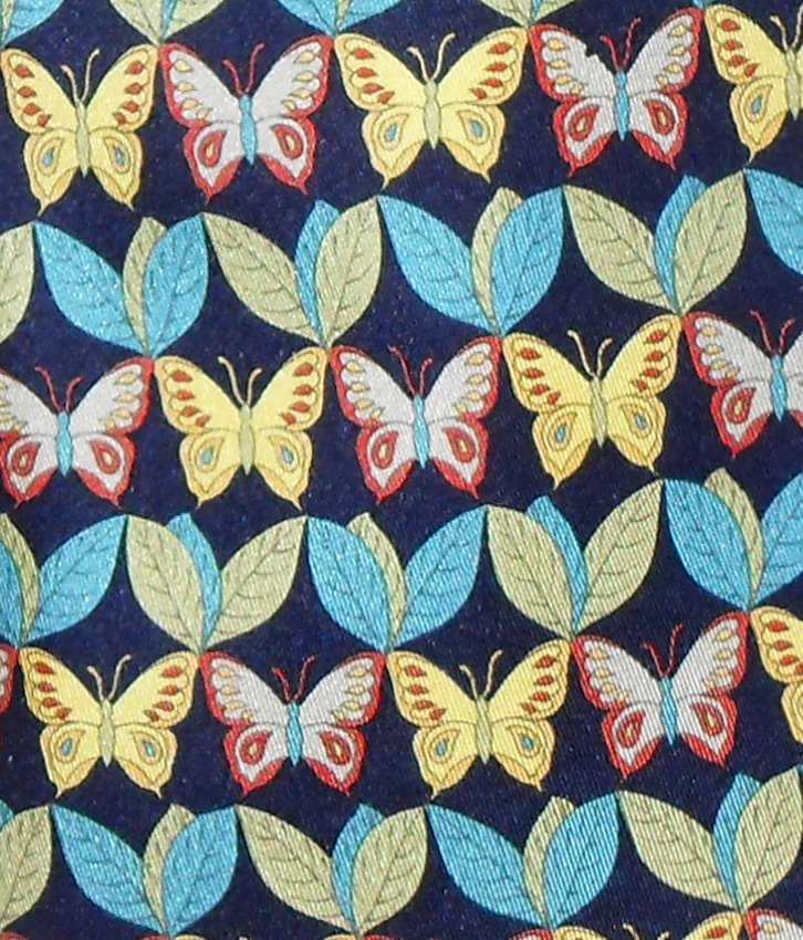 Nazareno Gabrielli Italy silk tie with a butterfly design