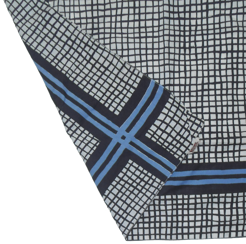 Ascher cotton square with a blue and white design