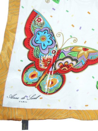 Butterfly print scarf by Anne de Sevil Paris